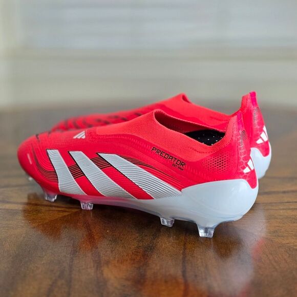 Adidas Predator Elite Laceless FG Soccer Cleats Lucid Red White Men's 11 ID3877 - Picture 6 of 16